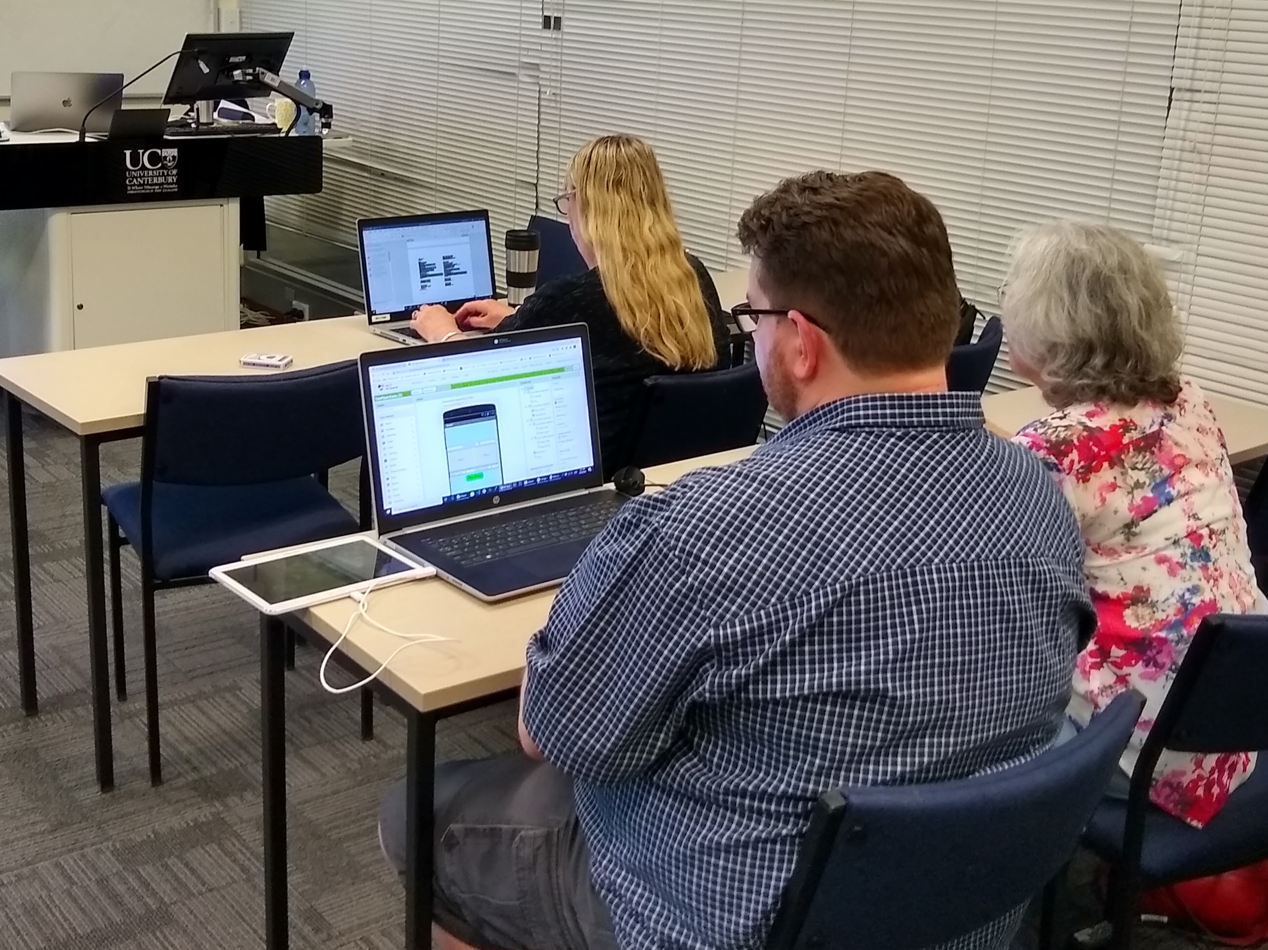 University of Canterbury  App Inventor teacher workshop